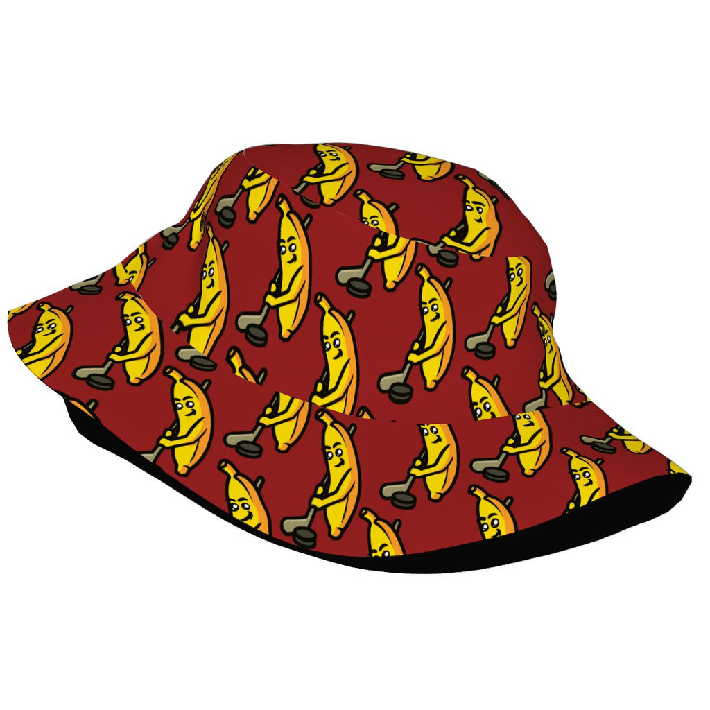 Drip Bucket Hat - Bananas for Hockey Classic Red