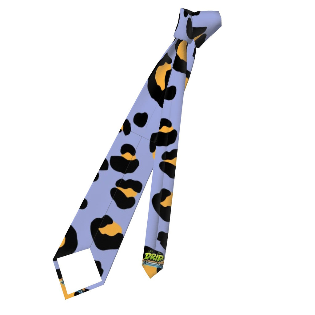 Game Day Tie - Drip Bench Leopard Light Purple