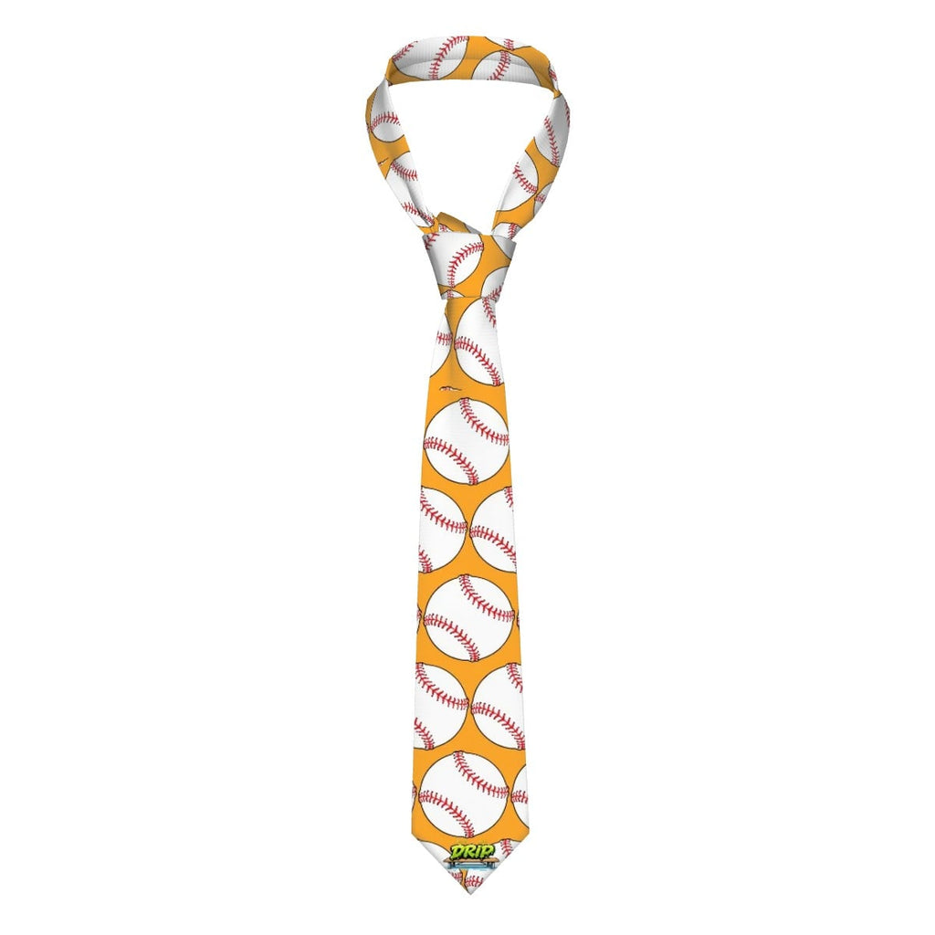 Game Day Tie - Baseballs Classic Orange