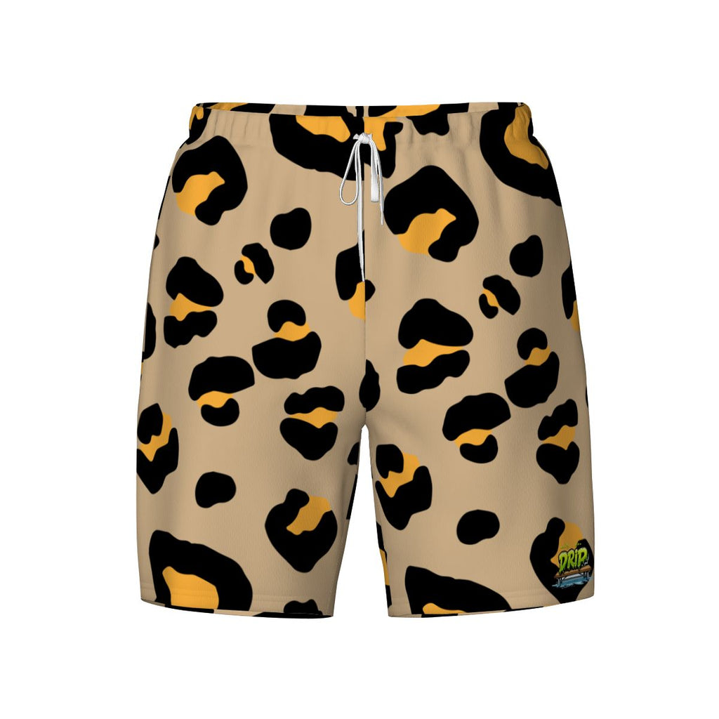 W2W Pro Mesh Hybrid Shorts - Drip Bench Leopard Khaki Tan