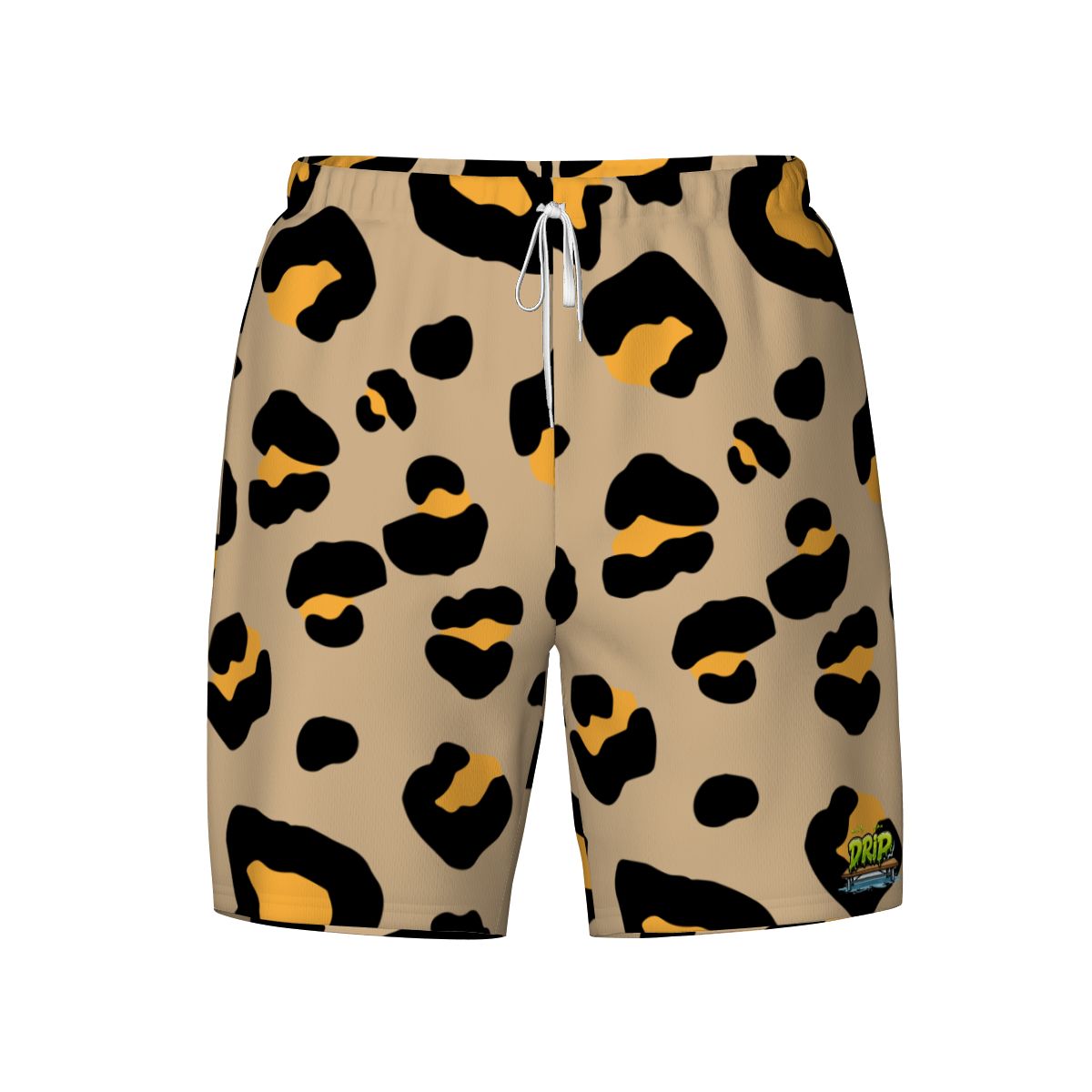 W2W Pro Mesh Hybrid Shorts - Drip Bench Leopard Khaki Tan