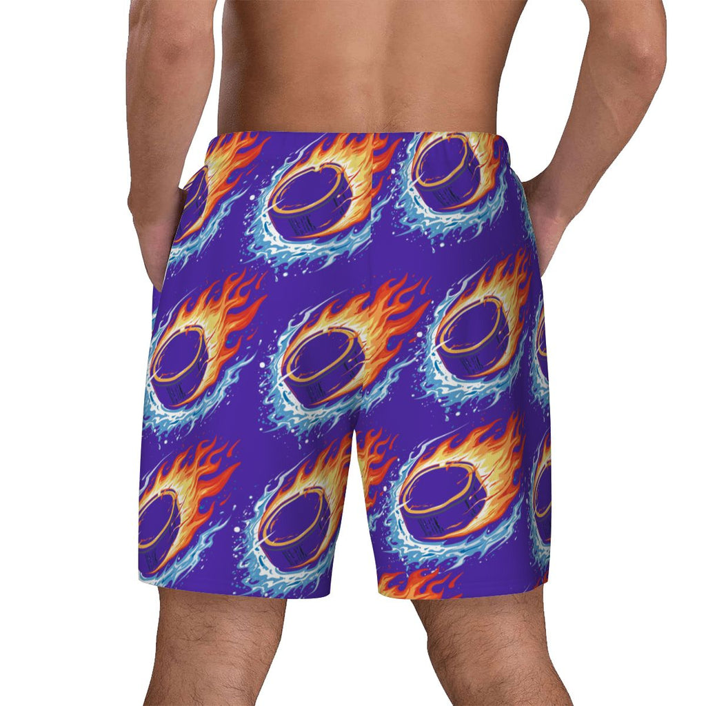 W2W Pro Mesh Hybrid Shorts - Flamin Hockey Puck Royal Purple