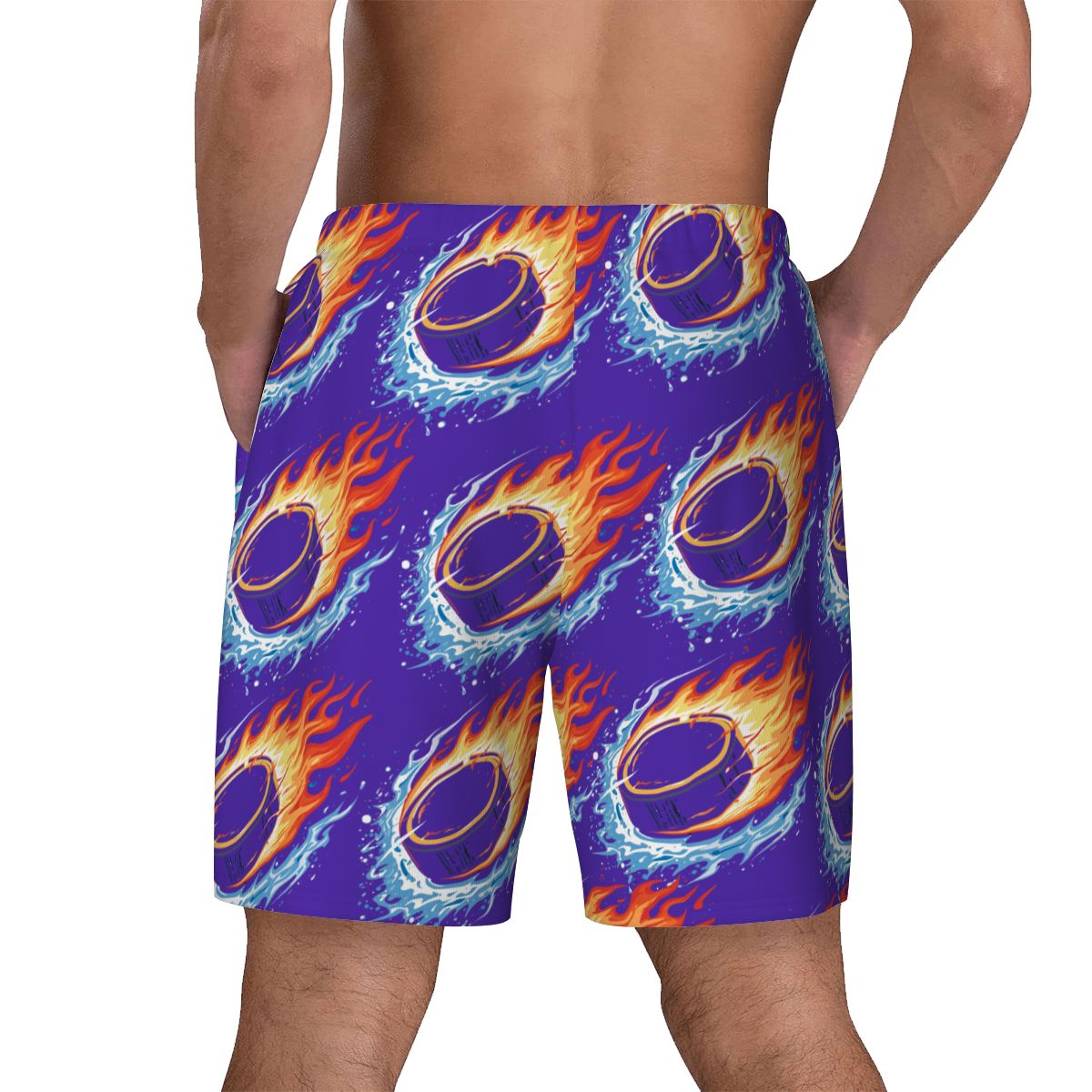 W2W Pro Mesh Hybrid Shorts - Flamin Hockey Puck Royal Purple