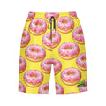 Men/Teen Swim Shorts - Donut Drip Yellow