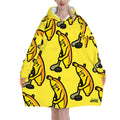Adult Blanket Sweatshirt - Bananas for Hockey Yellow