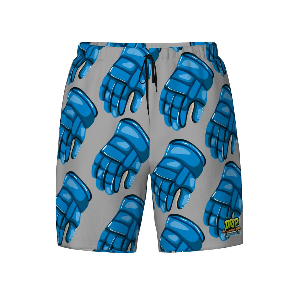 W2W Pro Mesh Hybrid Shorts - Blue Hockey Gloves Grey