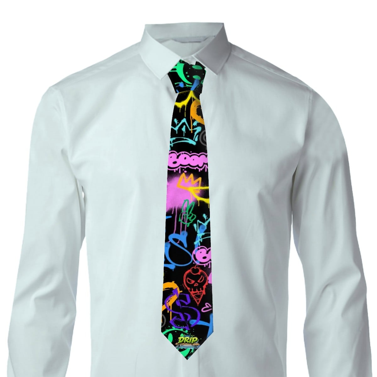 Game Day Tie - Graffiti Black