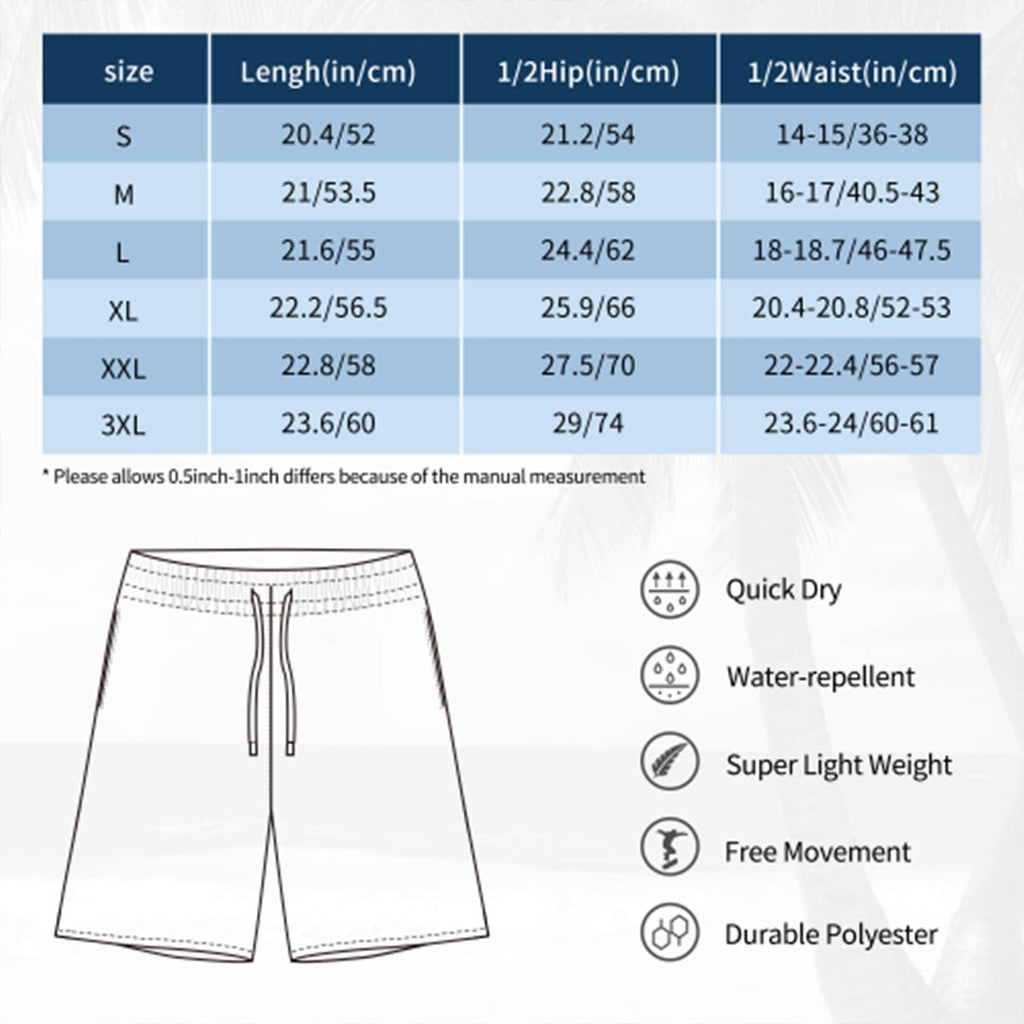 Men/Teen Swim Shorts - Bananas for Hockey Yellow