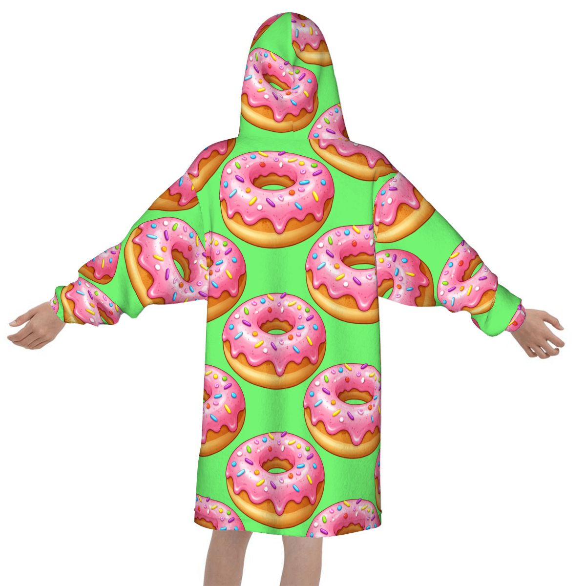 Youth Blanket Sweatshirt - Donut Drip Hot Green
