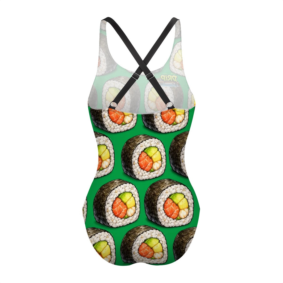 Cross-Back One Piece Swimsuit Women - Sushi