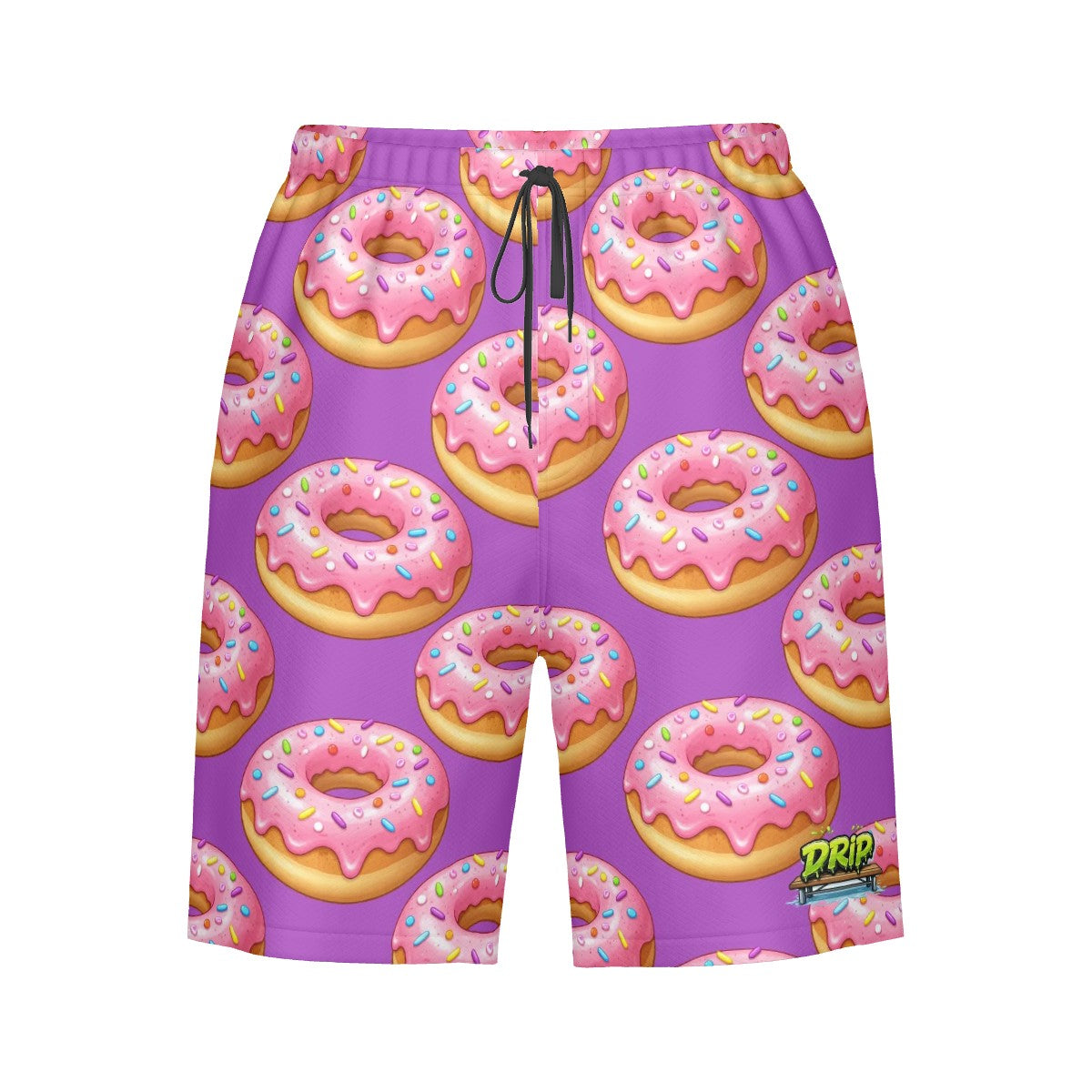 Men/Teen Swim Shorts - Donut Drip Purple
