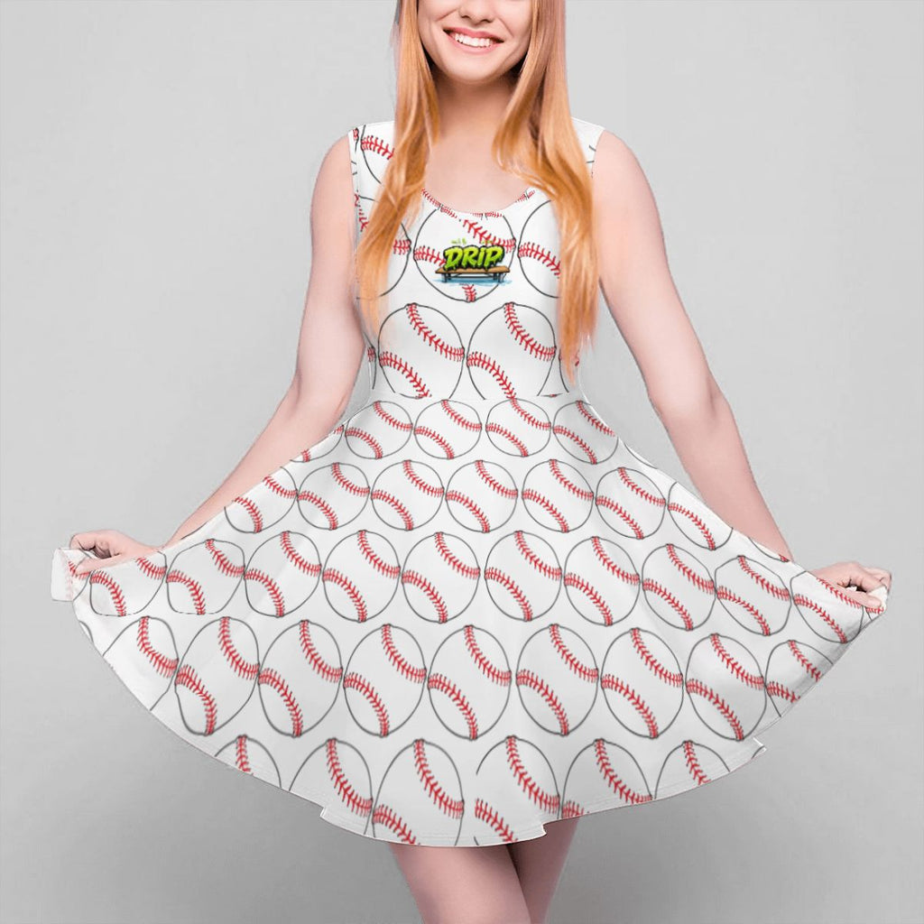 Women's Game Day Dress - Classic Baseball White