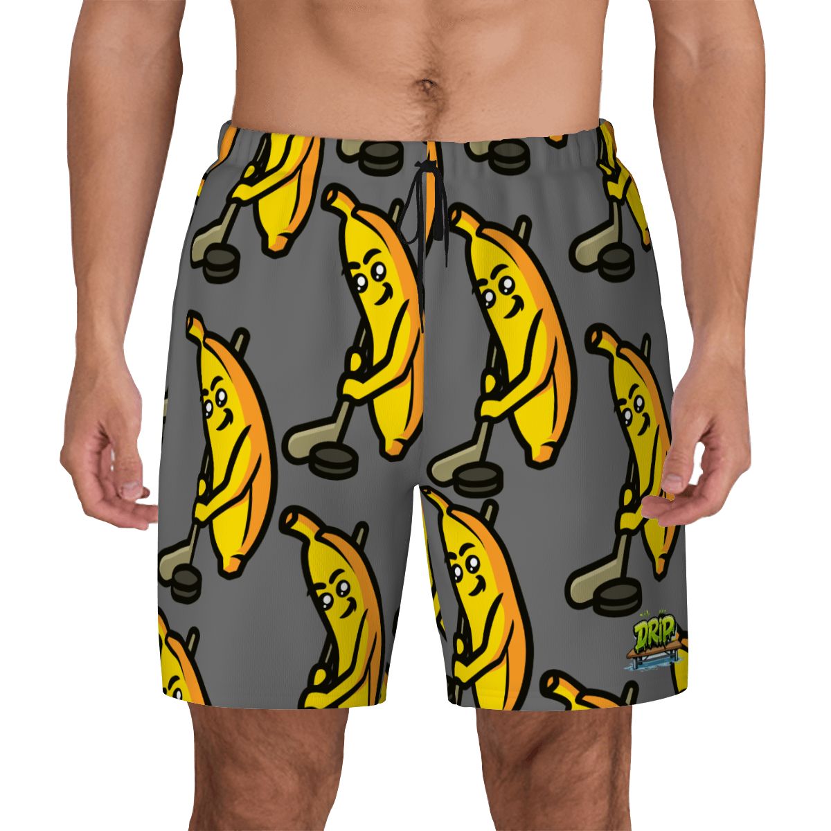 W2W Pro Mesh Hybrid Shorts - Bananas for Hockey Dark Grey