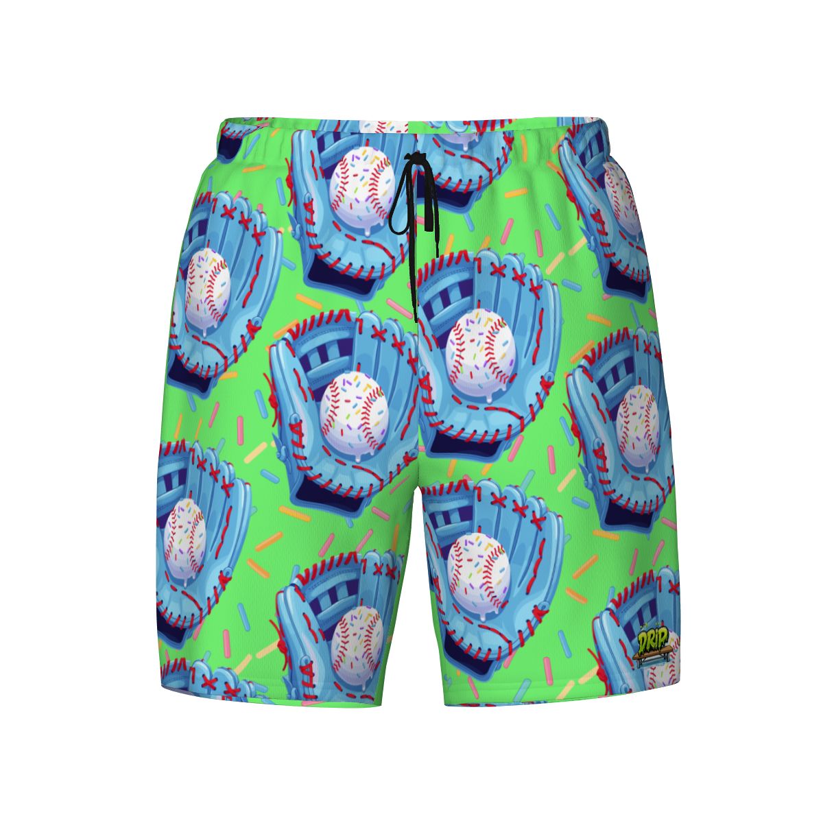 W2W Pro Mesh Hybrid Shorts - Baseball Sprinkles Drip Hot Green