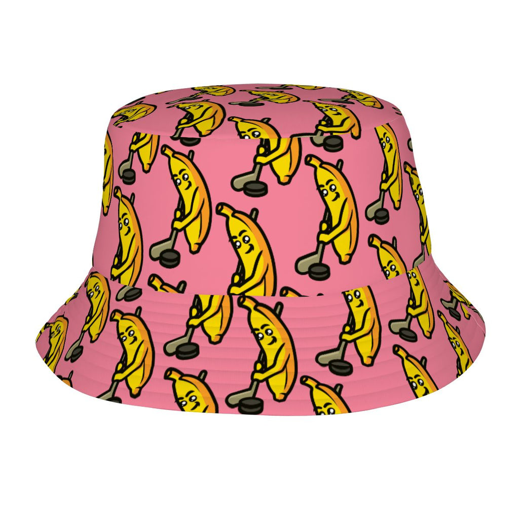 Drip Bucket Hat - Bananas For Hockey Pink