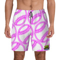 W2W Pro Mesh Hybrid Shorts - Neon Pink Baseballs
