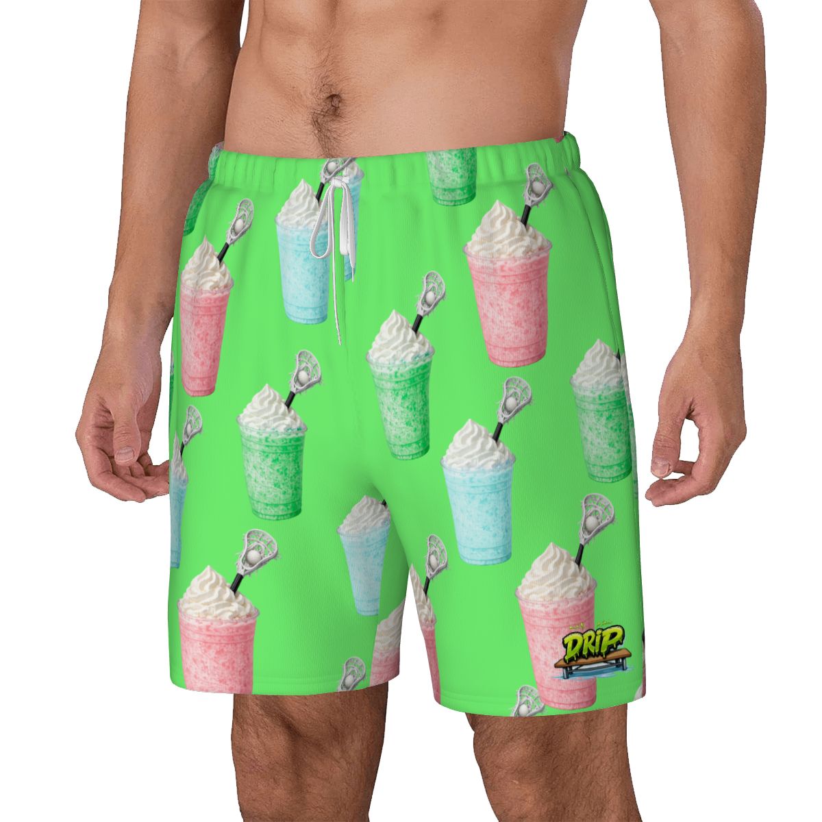 W2W Pro Mesh Hybrid Shorts - Ice Cream Lacrosse Hot Green