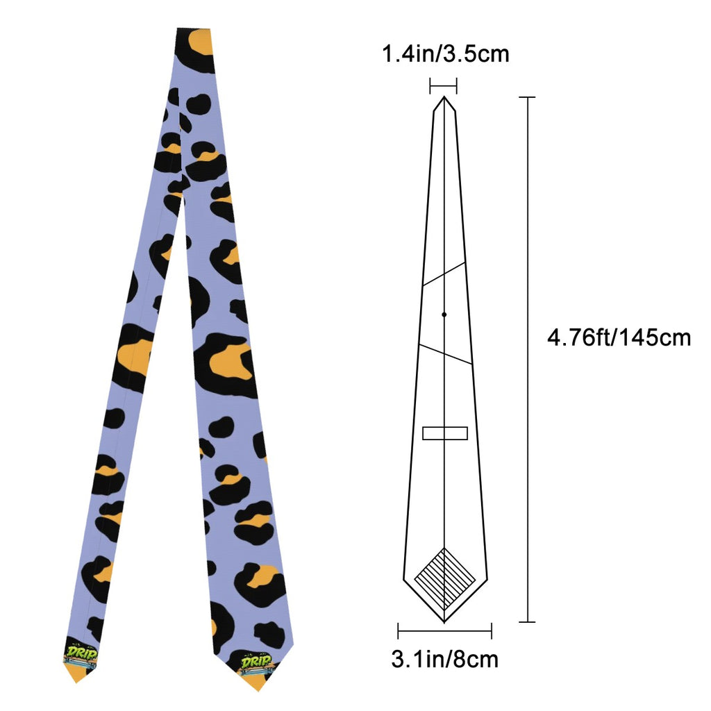 Game Day Tie - Drip Bench Leopard Light Purple