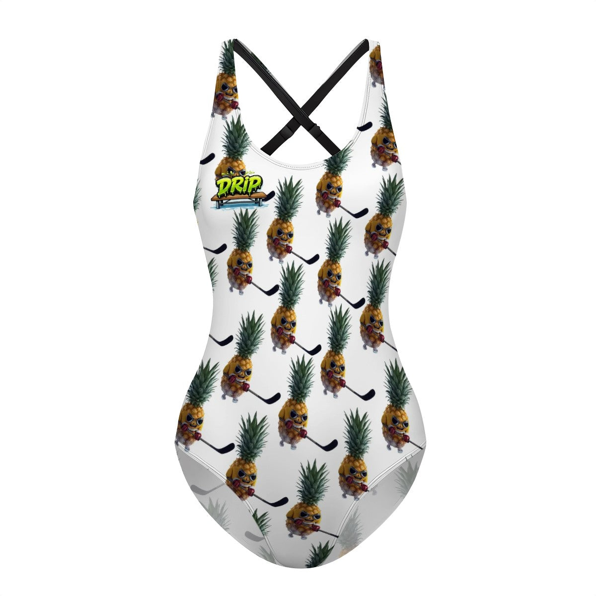 Cross-Back One Piece Swimsuit Women - Piney Snipes White
