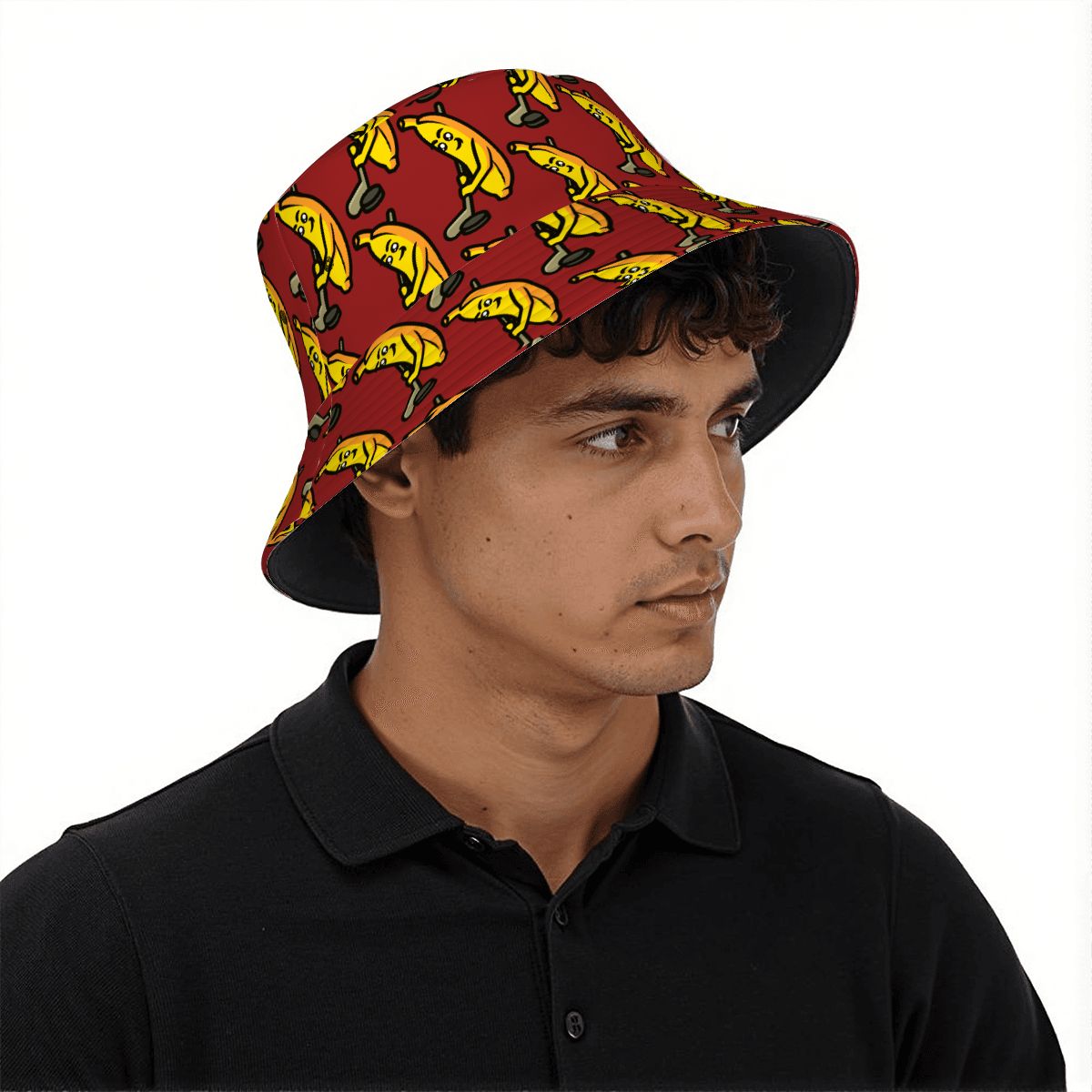 Drip Bucket Hat - Bananas for Hockey Classic Red