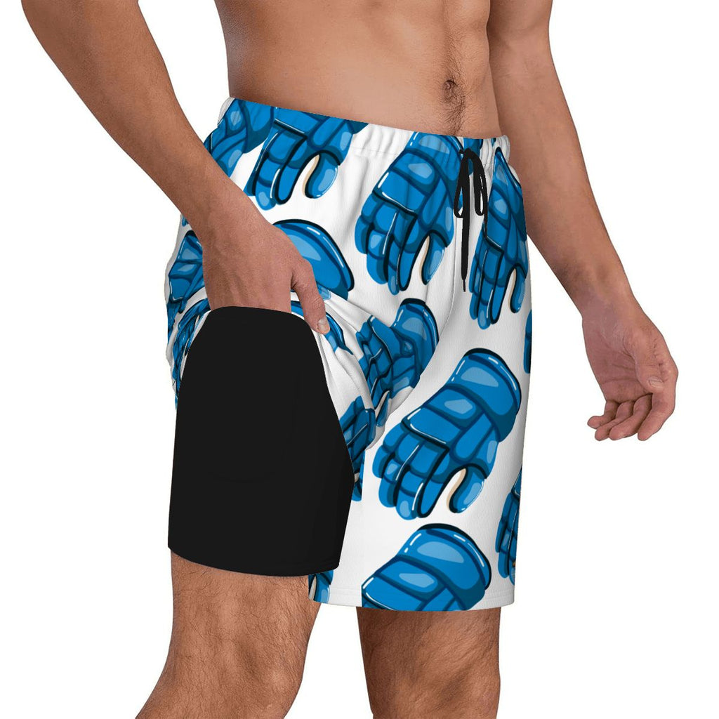 W2W Pro Mesh Hybrid Shorts - Blue Hockey Glove White