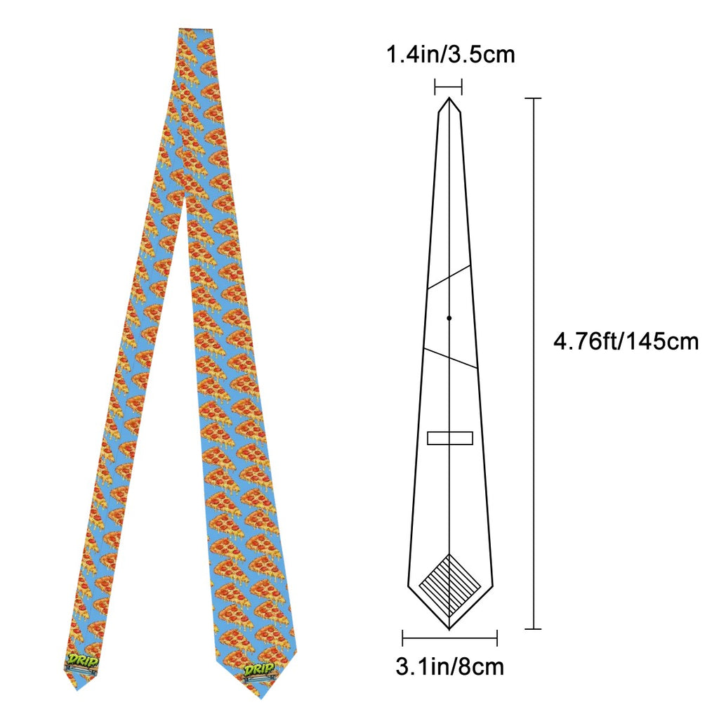 Game Day Tie - Pizza Sky Blue