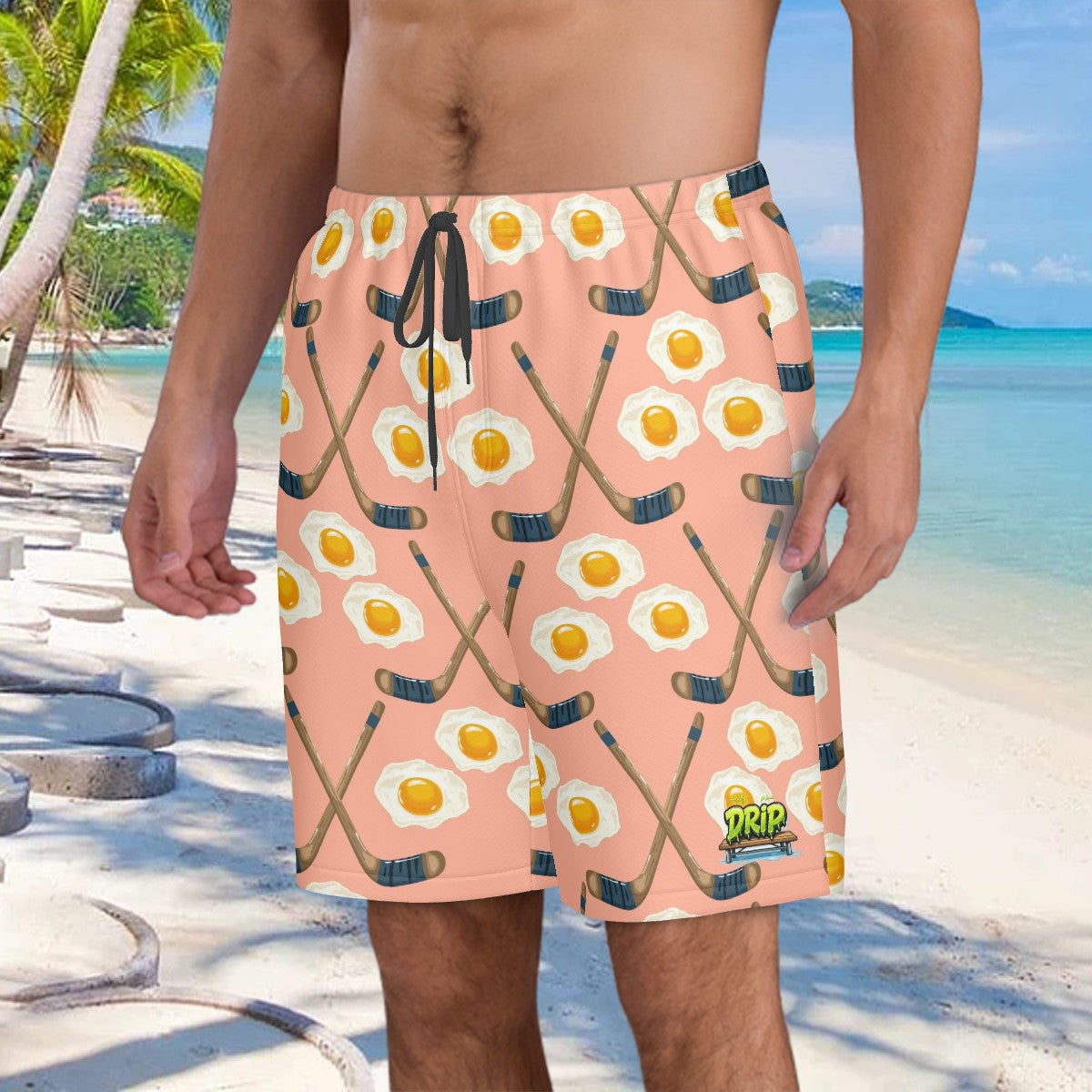 Men/Teen Swim Shorts - Sunnyside Snipes Peach