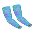 Drip Bench Performance Arm Sleeves - Baseball Neon Lights Sky Blue