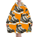 Adult Blanket Sweatshirt - Hockey Skates Classic Orange
