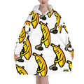 Adult Blanket Sweatshirt - Bananas for Hockey White