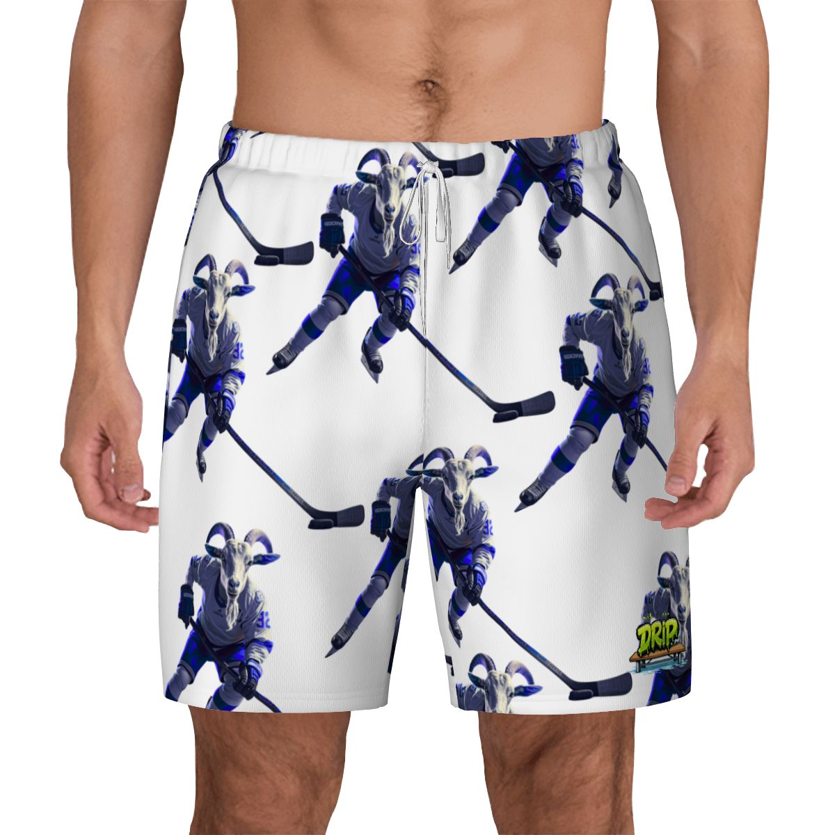 W2W Pro Mesh Hybrid Shorts - The Hockey Goat White