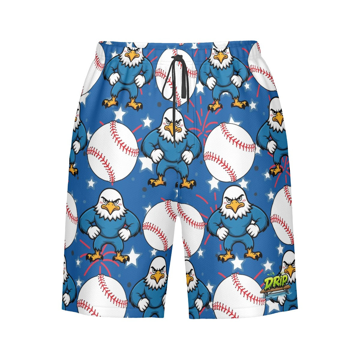 Men/Teen Swim Shorts - Stars and Strikes Dark Blue