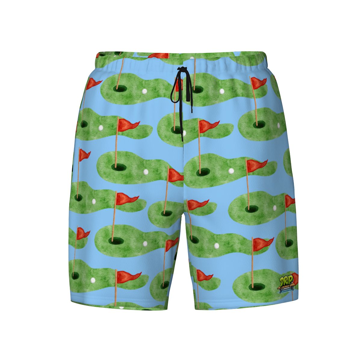 W2W Pro Mesh Hybrid Shorts - Green Hole Sketch Blue