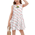 Girls Game Day Dress - Classic Baseball White