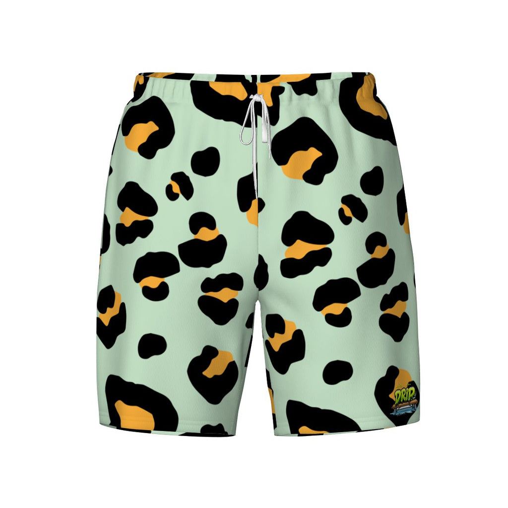 W2W Pro Mesh Hybrid Shorts - Drip Bench Leopard Light Green
