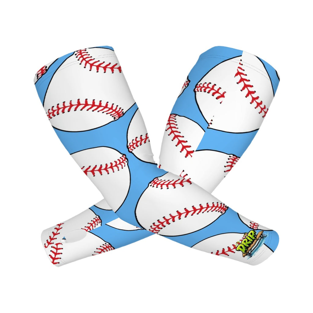 Drip Bench Performance Arm Sleeves - Classic Baseball Blue