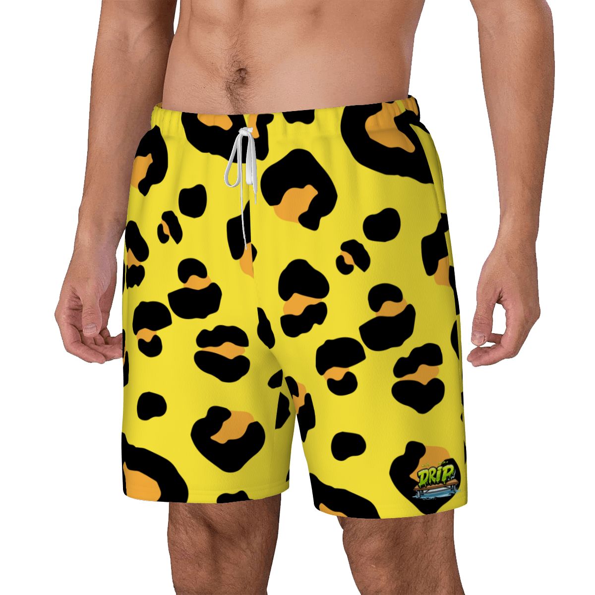 W2W Pro Mesh Hybrid Shorts - Drip Bench Leopard Yellow