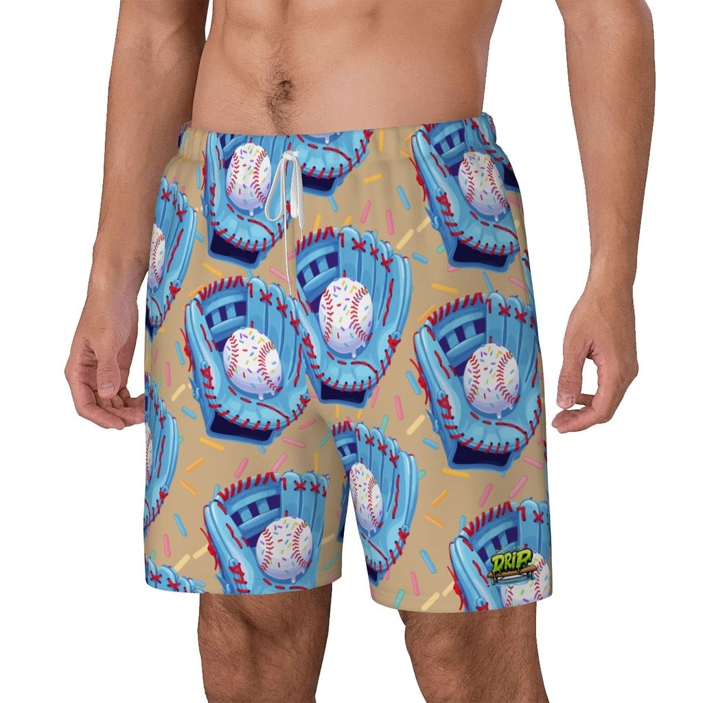 W2W Pro Mesh Hybrid Shorts - Baseball Sprinkles Drip Beige