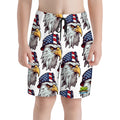 Youth Swim Shorts - Eagles Fly White