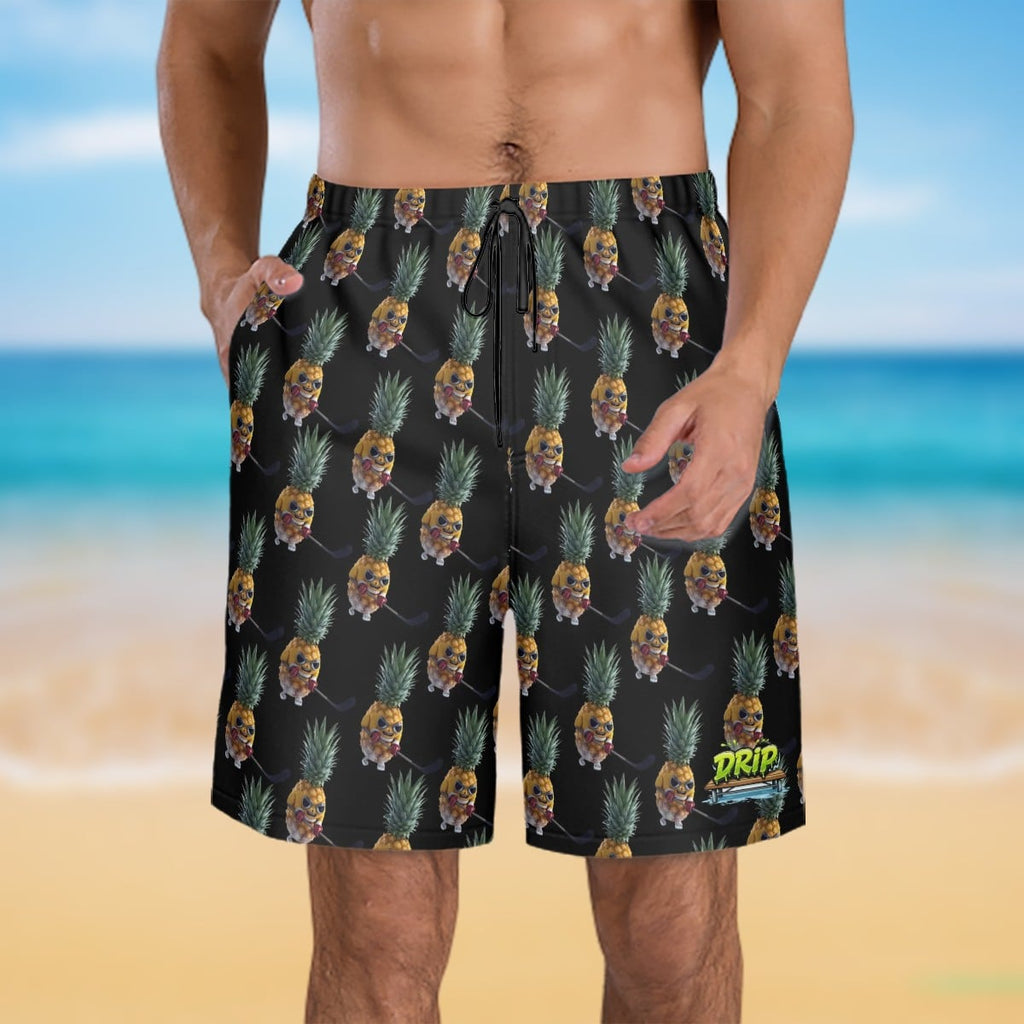 Men/Teen Swim Shorts - Piney Snipes Black