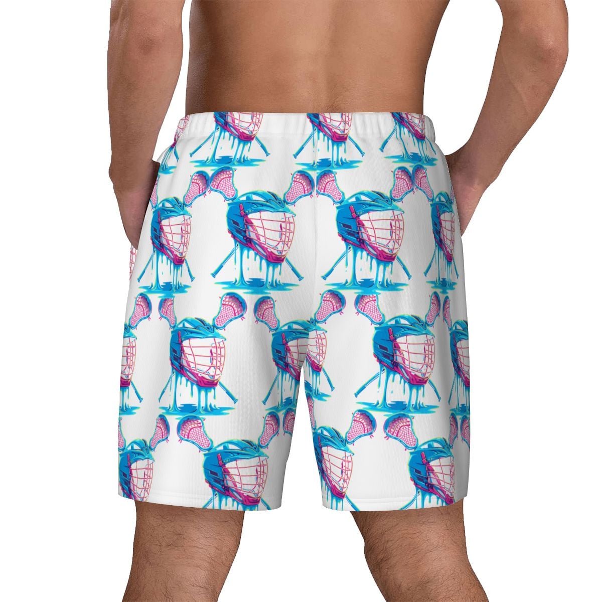 W2W Pro Mesh Hybrid Shorts - Lacrosse Helmet Sticks White