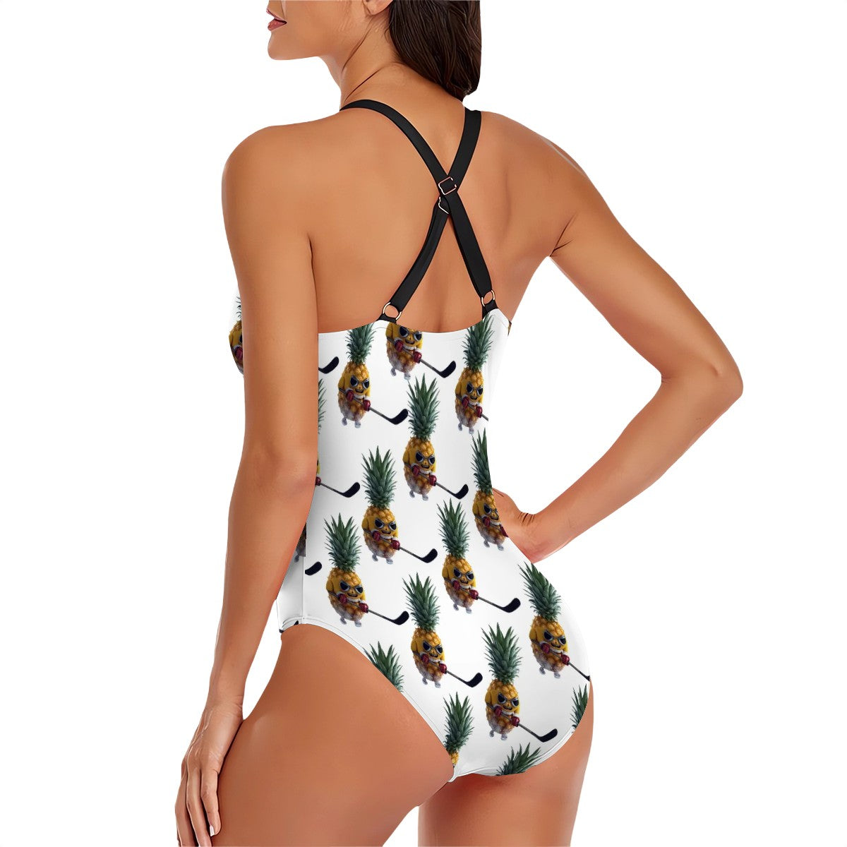 Cross-Back One Piece Swimsuit Women - Piney Snipes White