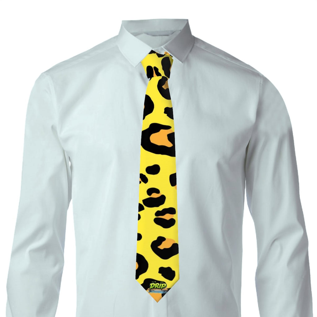 Game Day Tie - Drip Bench Leopard Yellow
