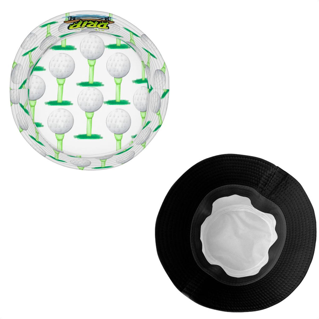 Drip Bucket Hat - Golf Ball and Tee White