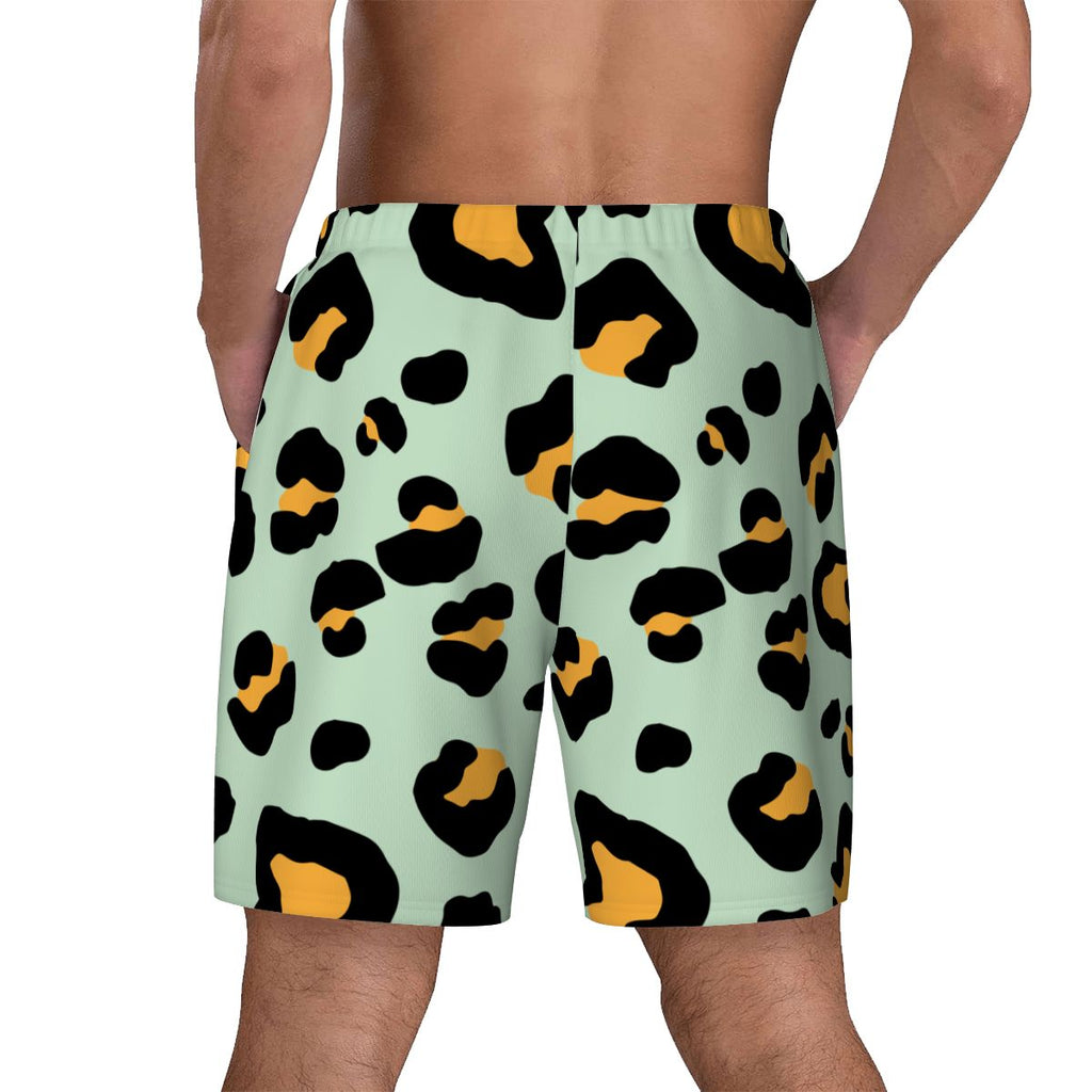 W2W Pro Mesh Hybrid Shorts - Drip Bench Leopard Light Green