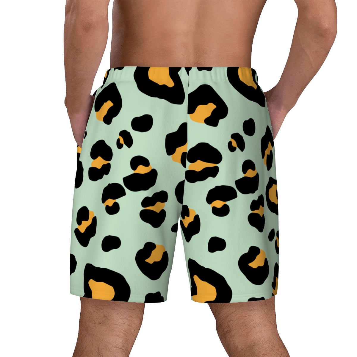 W2W Pro Mesh Hybrid Shorts - Drip Bench Leopard Light Green