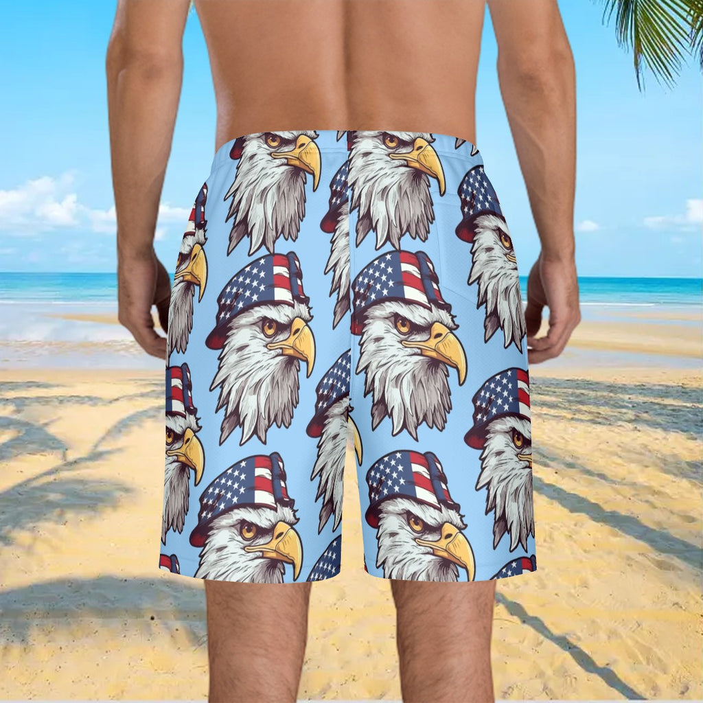 Men/Teen Swim Shorts - Eagles Fly Blue