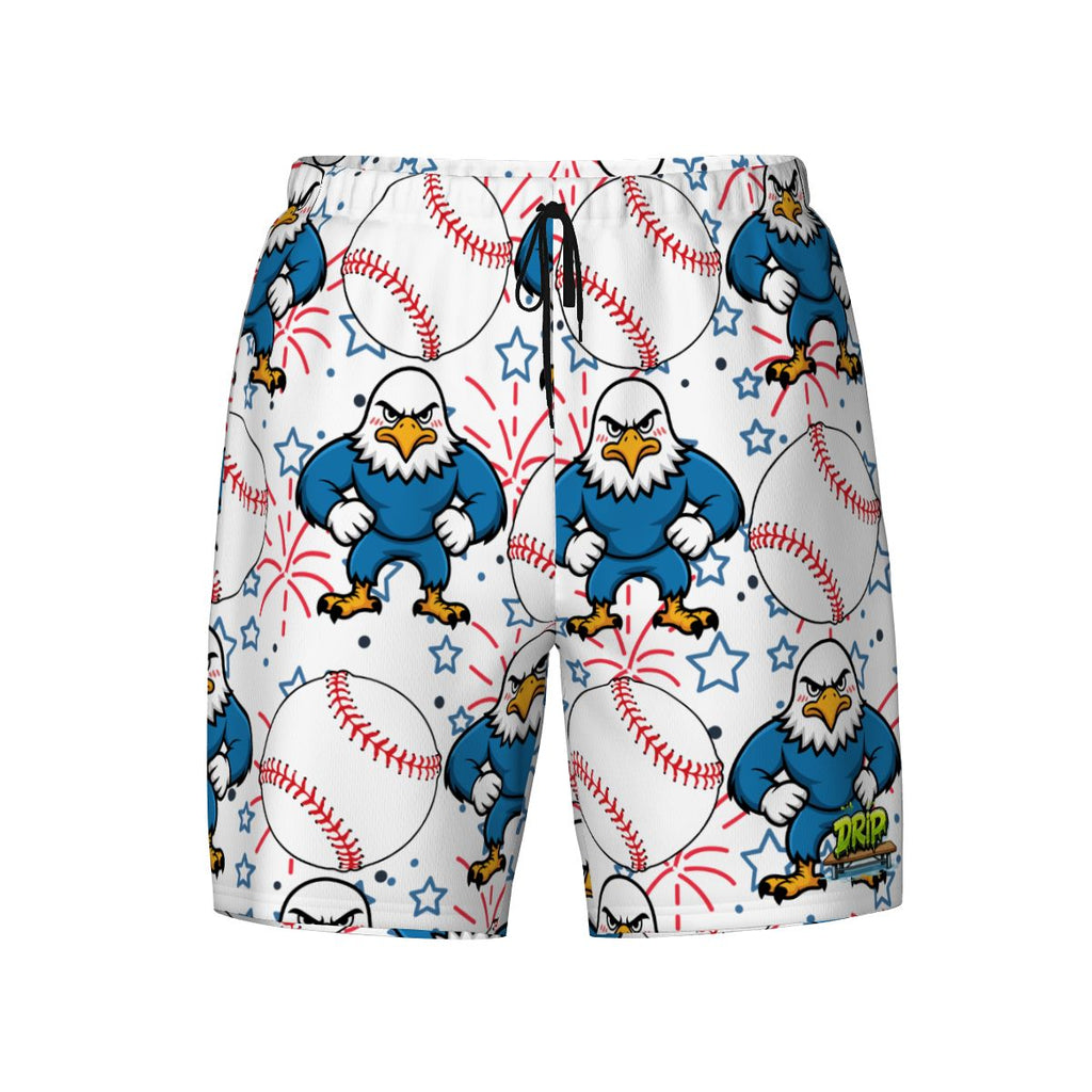 W2W Pro Mesh Hybrid Shorts - Stars and Strikes White