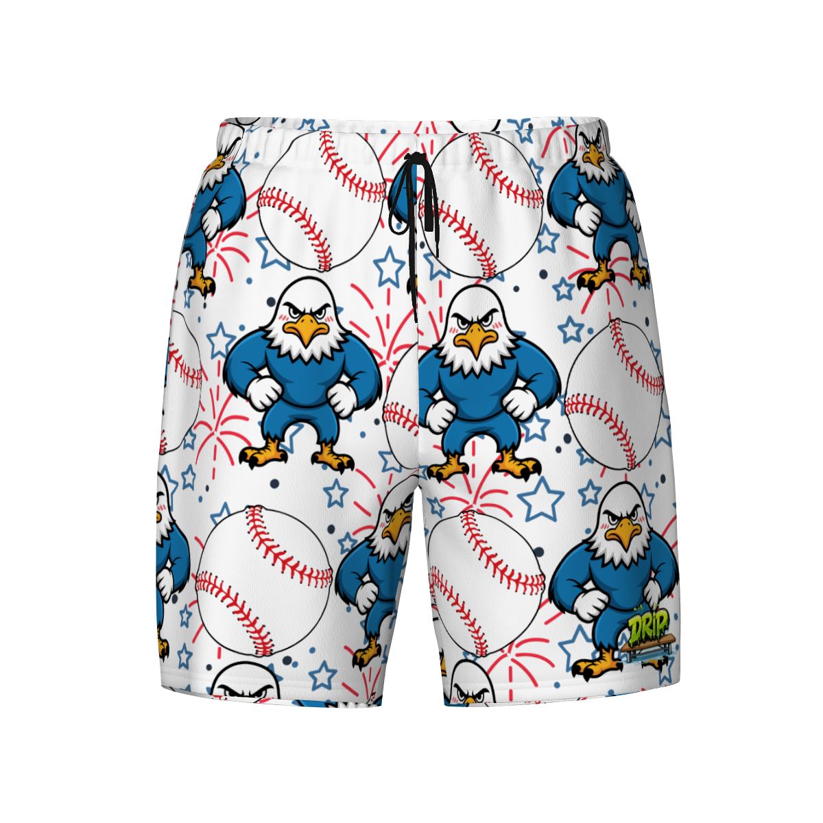 W2W Pro Mesh Hybrid Shorts - Stars and Strikes White