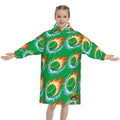 Youth Blanket Sweatshirt - Flamin Hockey Pucks Classic Green